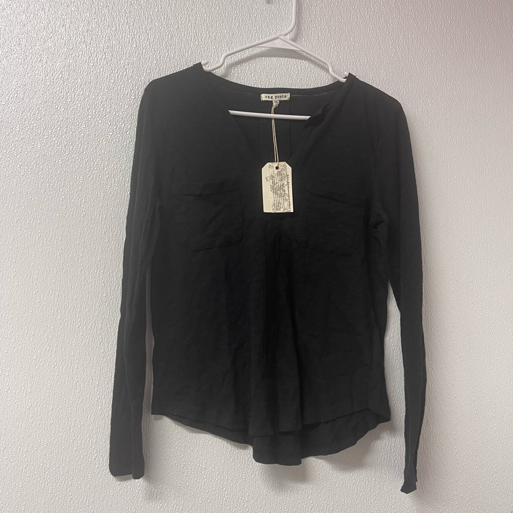 Rag Poets Women’s XS Black Top